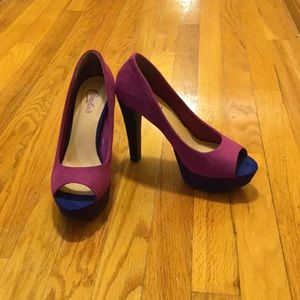 Candies tri-colored 5 inch heel